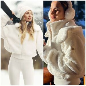 ALO YOGA Foxy Sherpa Jacket Ivory SZ S